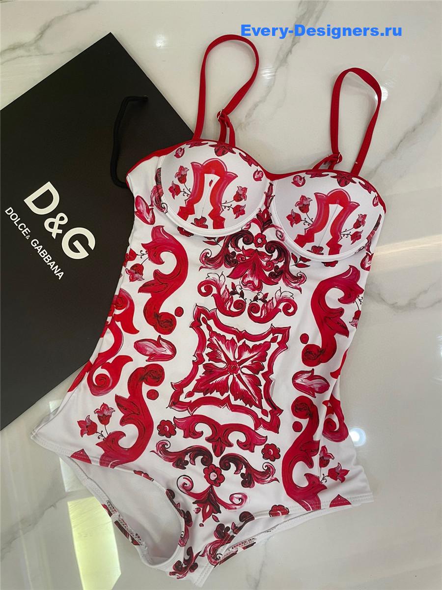Dolce & Gabbana Maiolica-print One-Piece Swimsuit