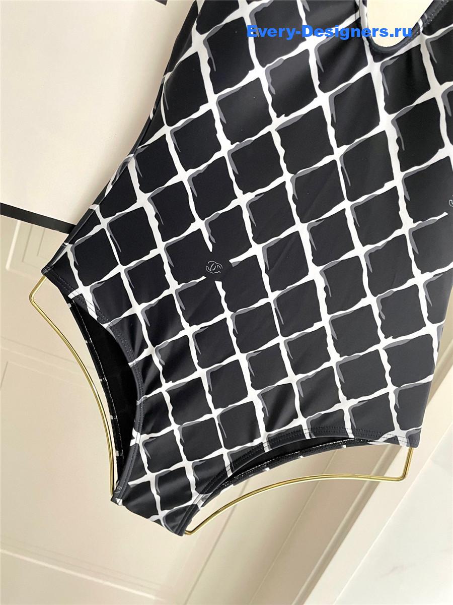 Ch**el coco beach one-piece black swimwear