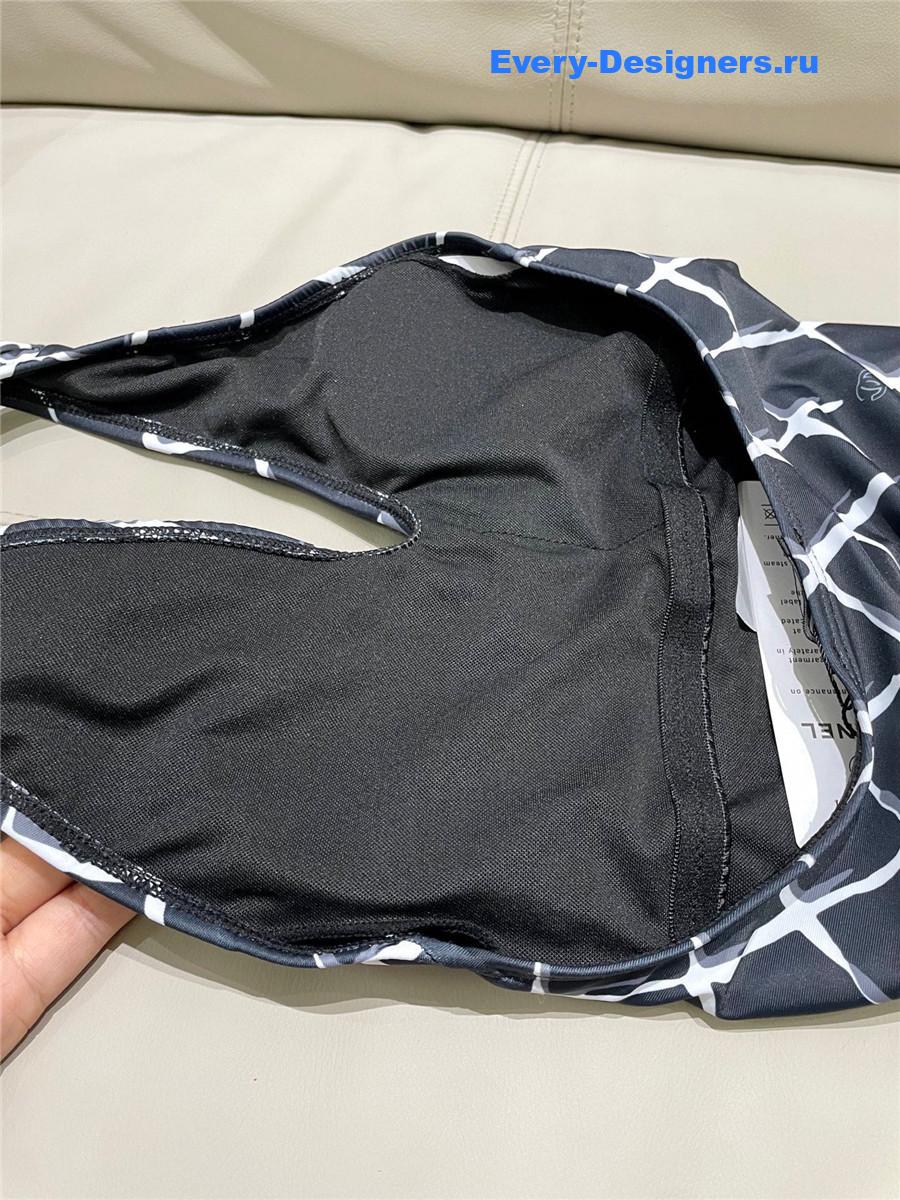 Ch**el coco beach one-piece black swimwear