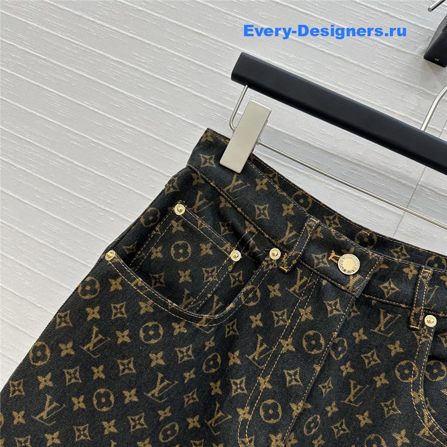l0vis Vvtt0n monogram denim trousers