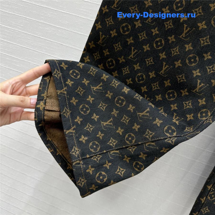 l0vis Vvtt0n monogram denim trousers