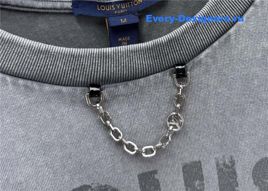 l0vis Vvtt0n vintage-effect gray tee
