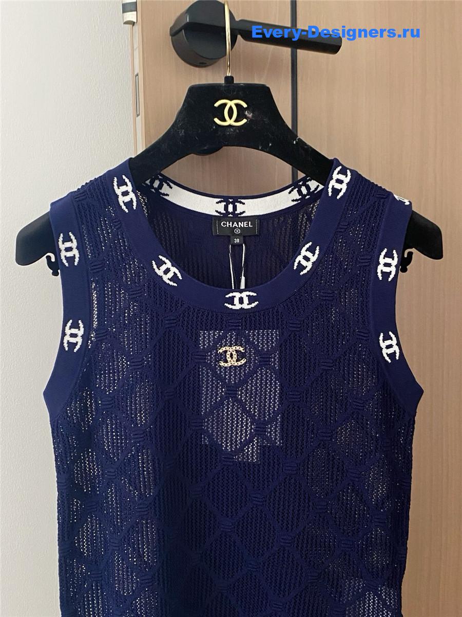 Ch**el cc hollow knit vest
