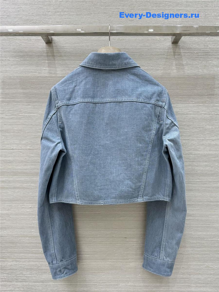 F**di ff embossed denim jacket