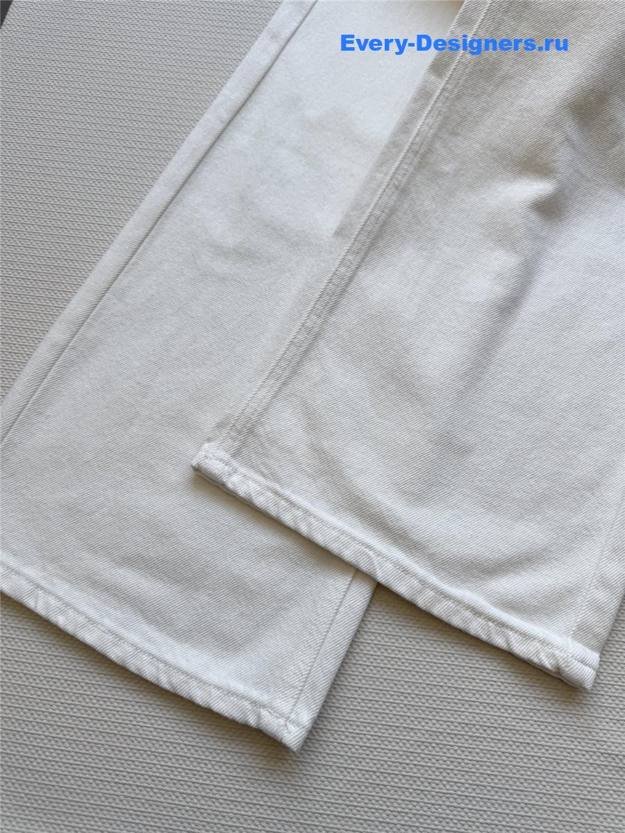 Ch**el cc logo wide-leg jeans