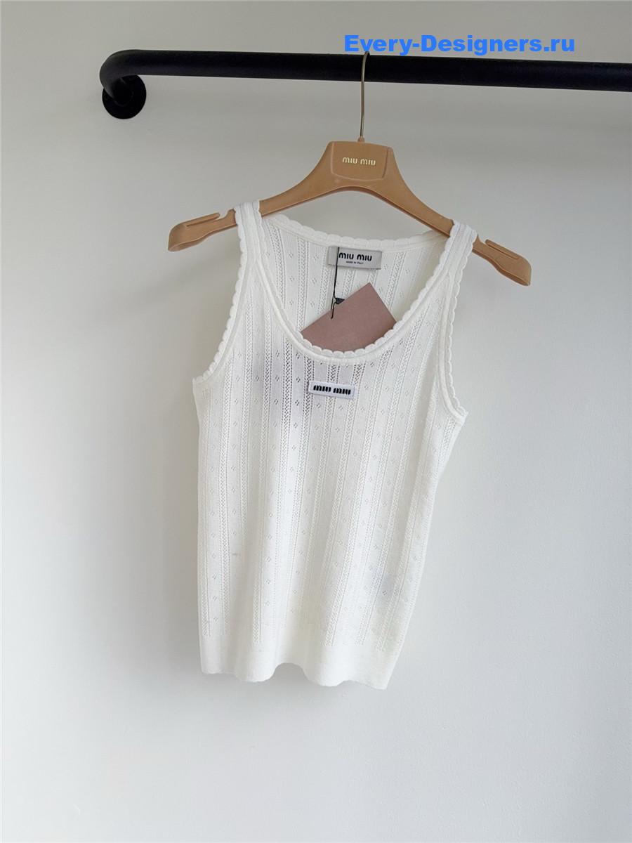 Miu Miu Hollow Knit Tank