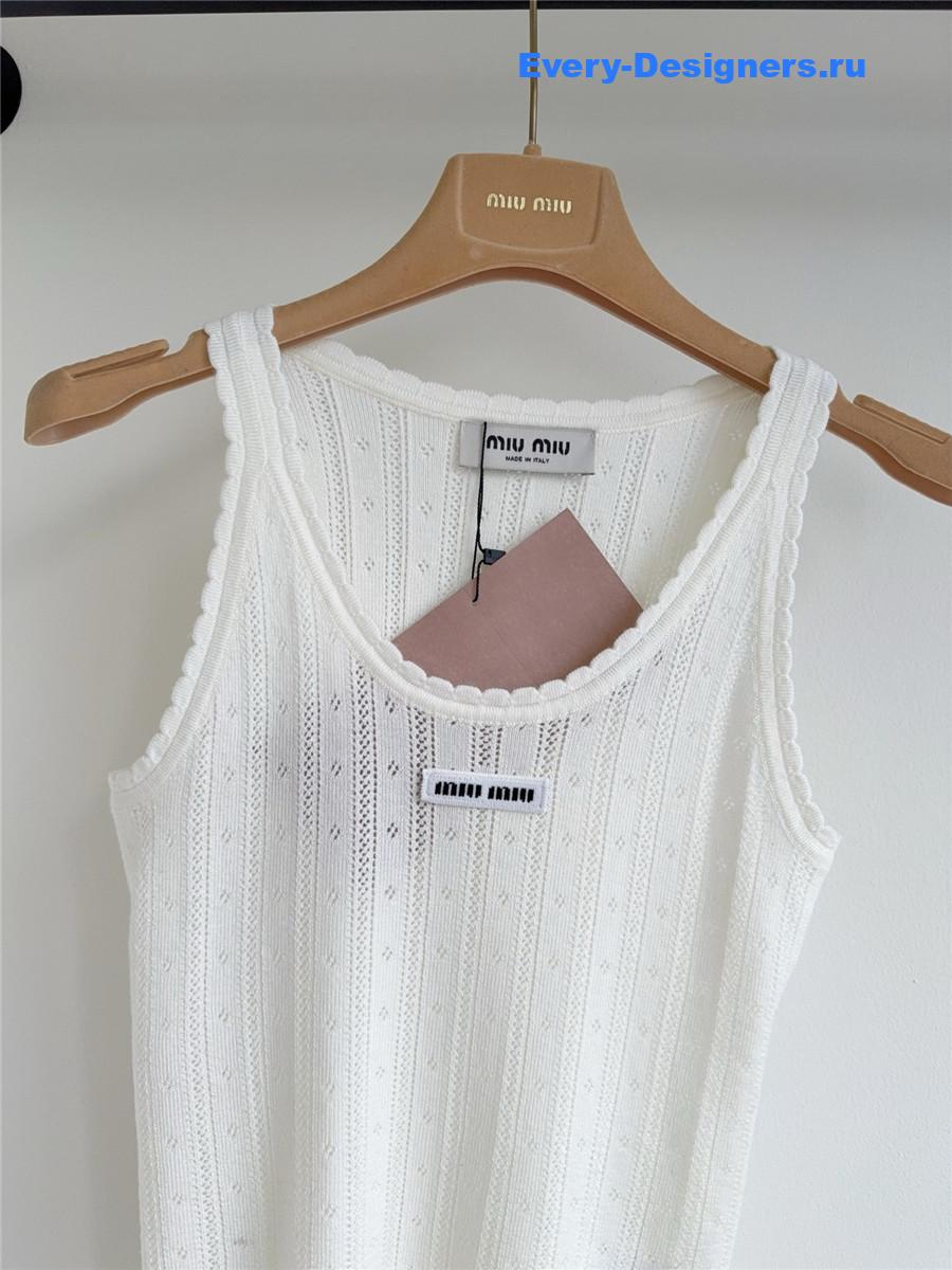 Miu Miu Hollow Knit Tank