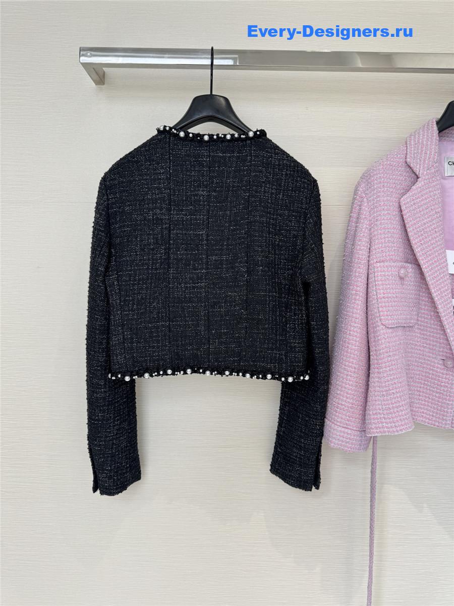 Ch**el-inspired tweed jacket