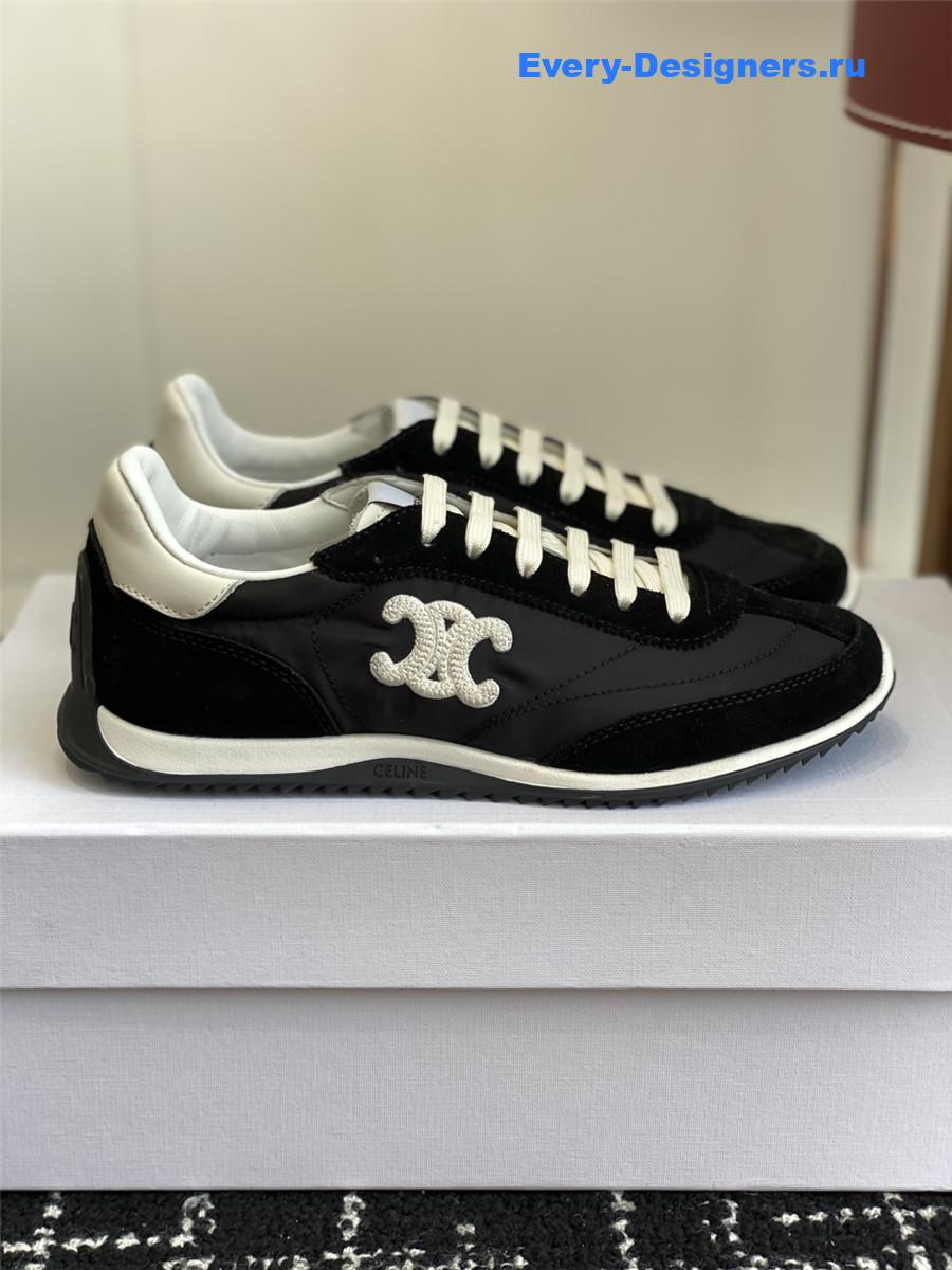 Ce1i*e racer black low-top sneakers