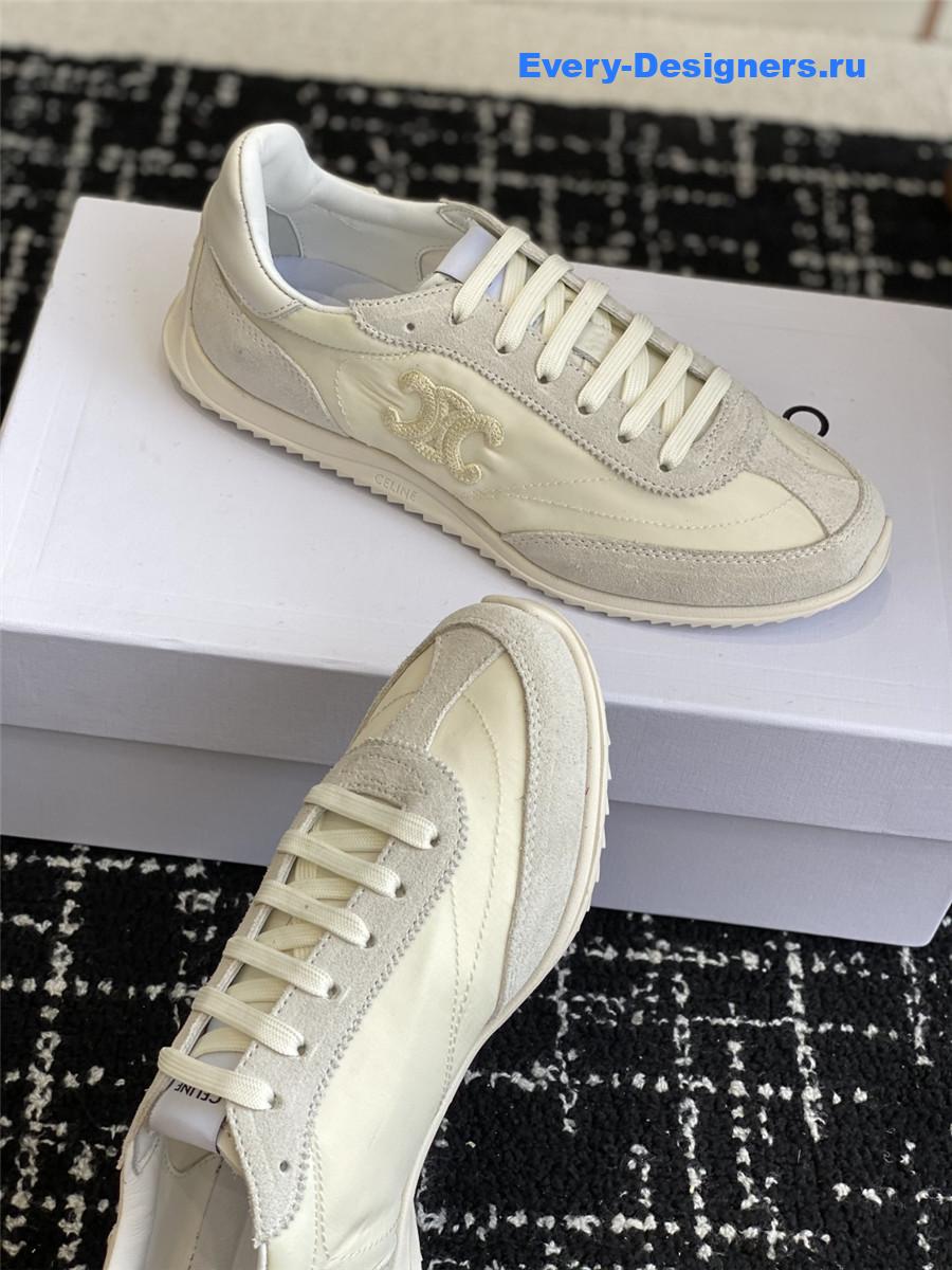 Ce1i*e racer beige low-top sneakers