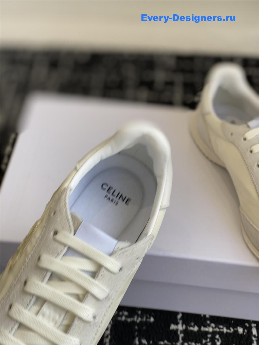 Ce1i*e racer beige low-top sneakers