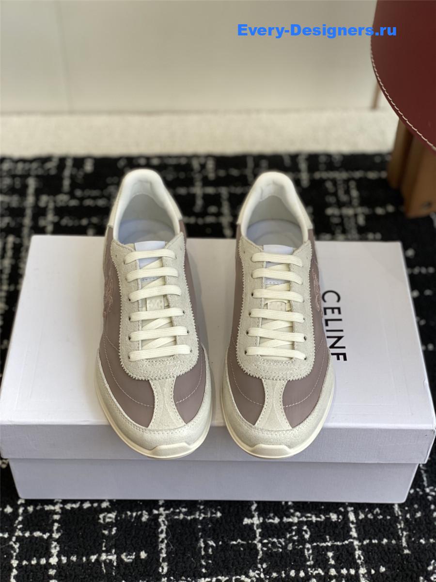 Ce1i*e racer gray low-top sneakers