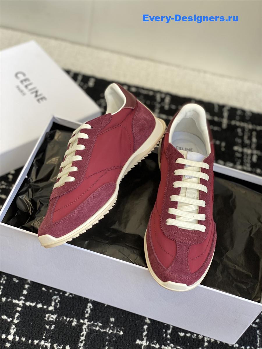 Ce1i*e racer burgundy sneakers