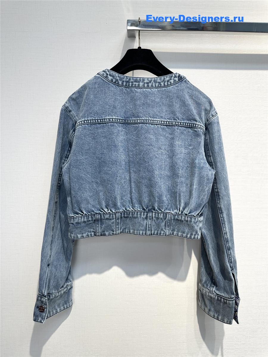 Ch**el cropped denim jacket