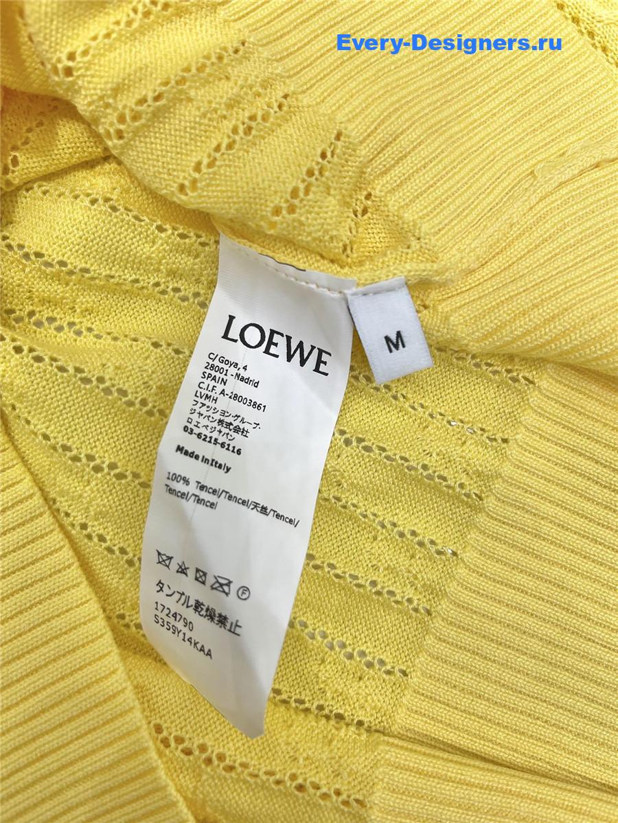 L0ew* yellow ruffled knit cardigan