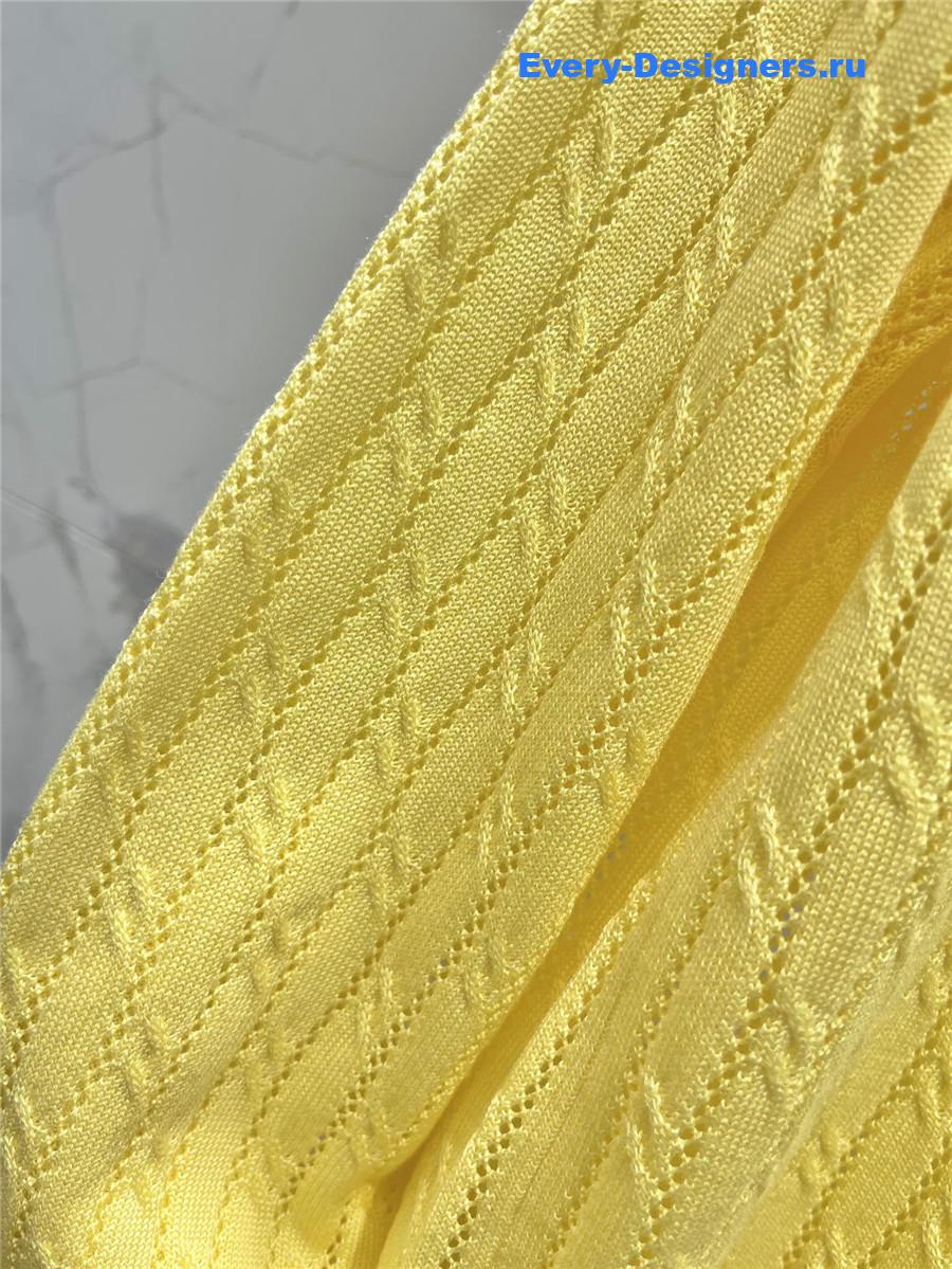 L0ew* yellow ruffled knit cardigan