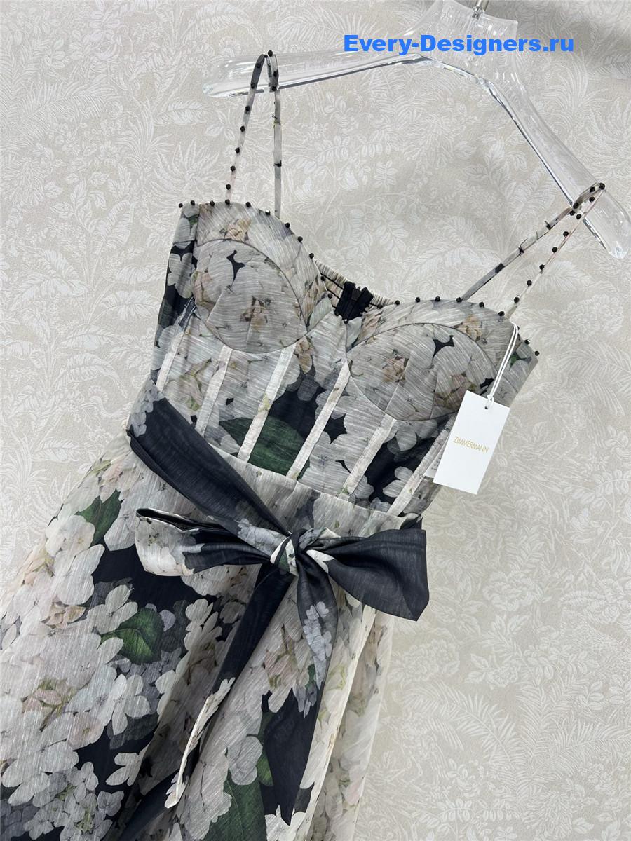 Zimm Dark Hydrangea Slip Dress
