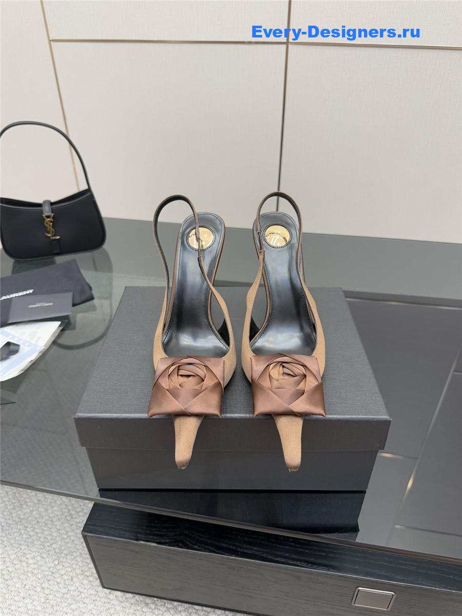 Sa1nt Lau*nt bow slingback pumps