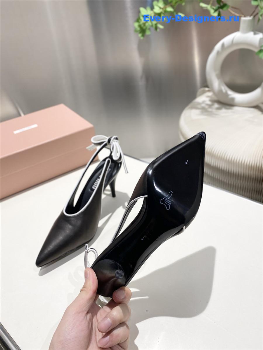 Miu Miu Black Kitten Heel Pumps