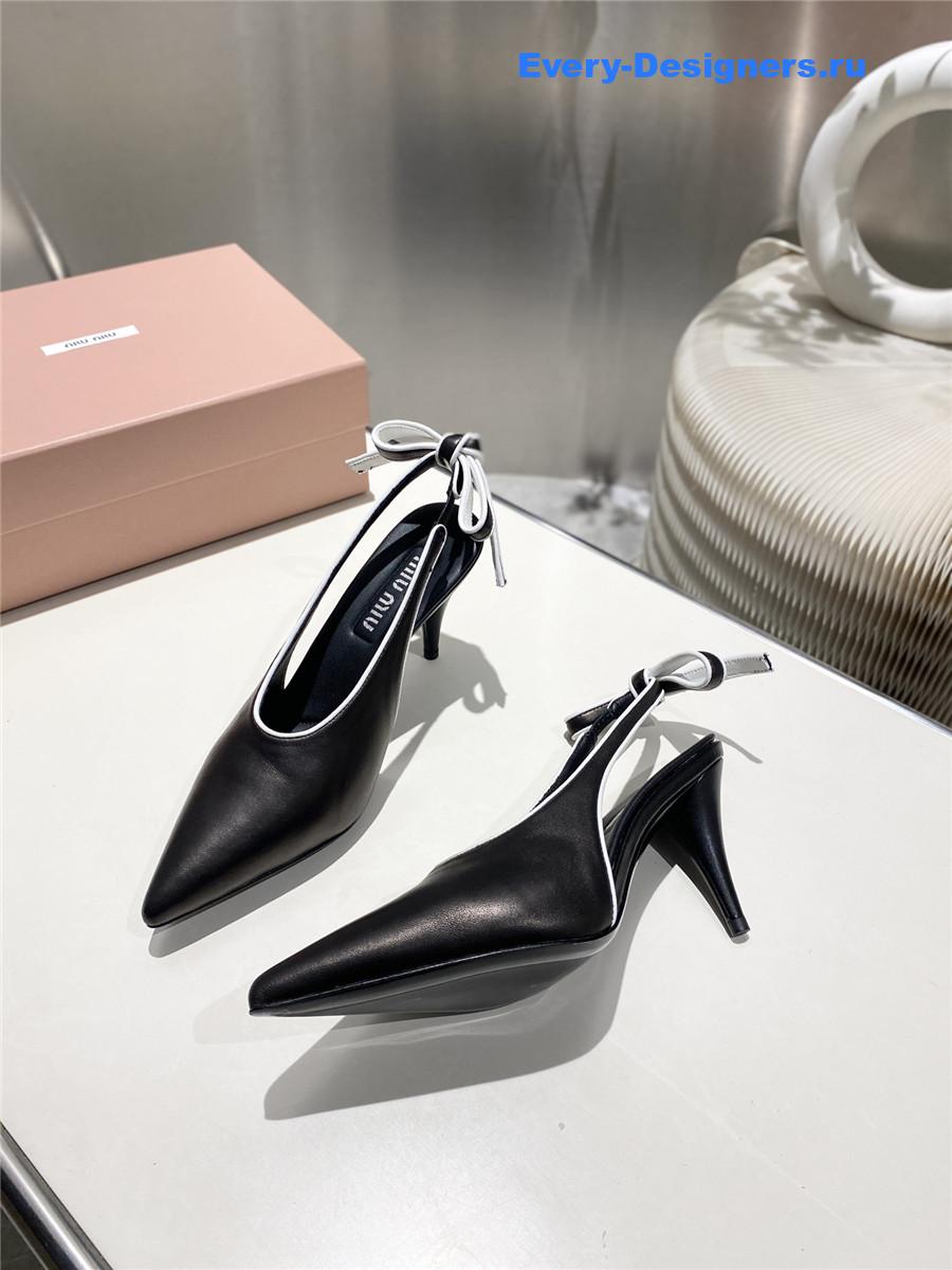 Miu Miu Black Kitten Heel Pumps