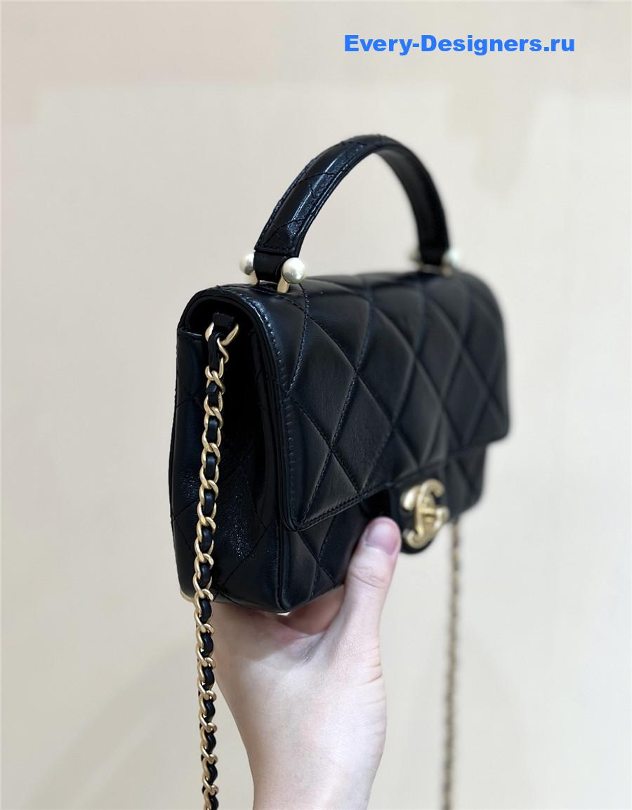 Ch**el black quilted lambskin bag