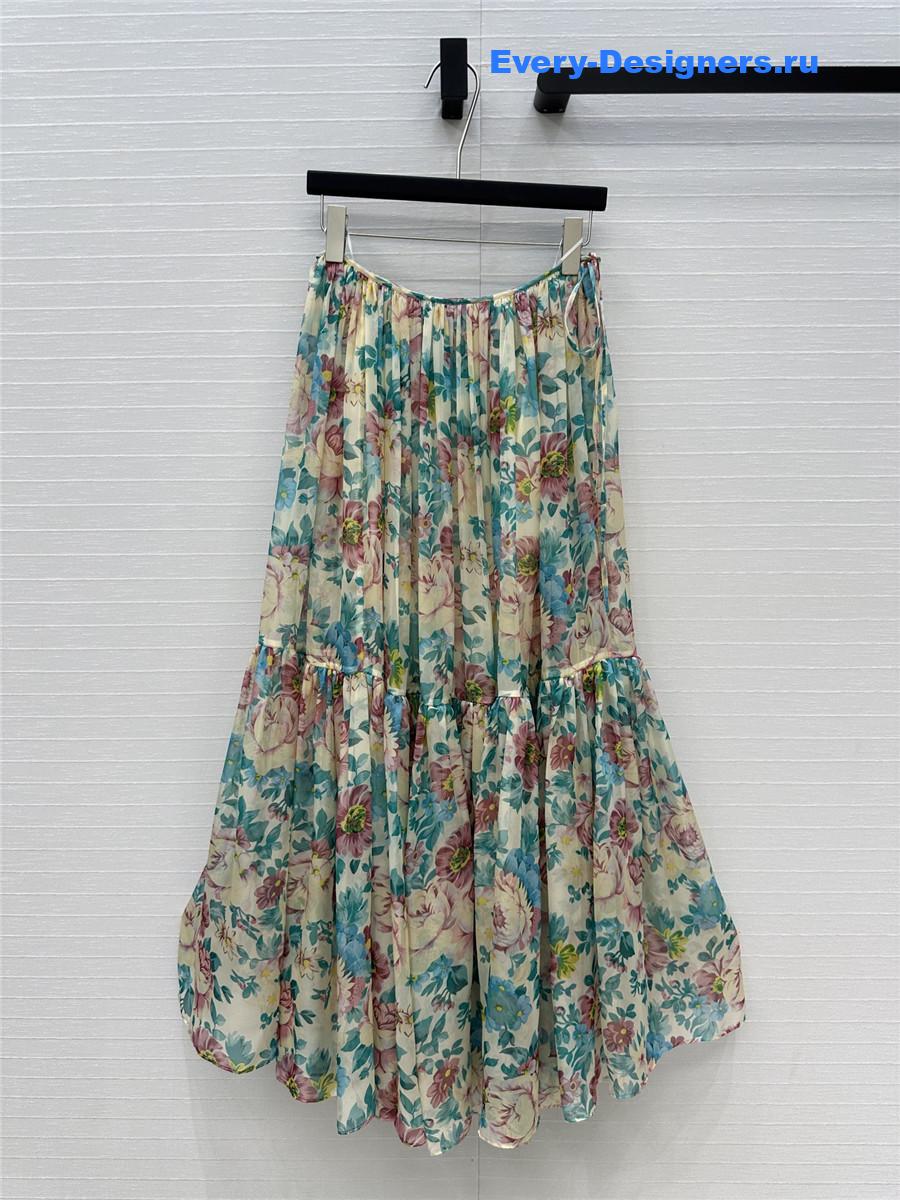 Chloé Silk Chiffon Maxi Skirt