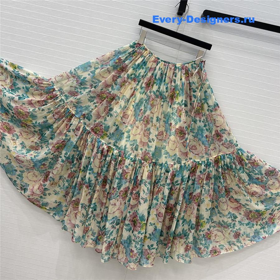 Chloé Silk Chiffon Maxi Skirt
