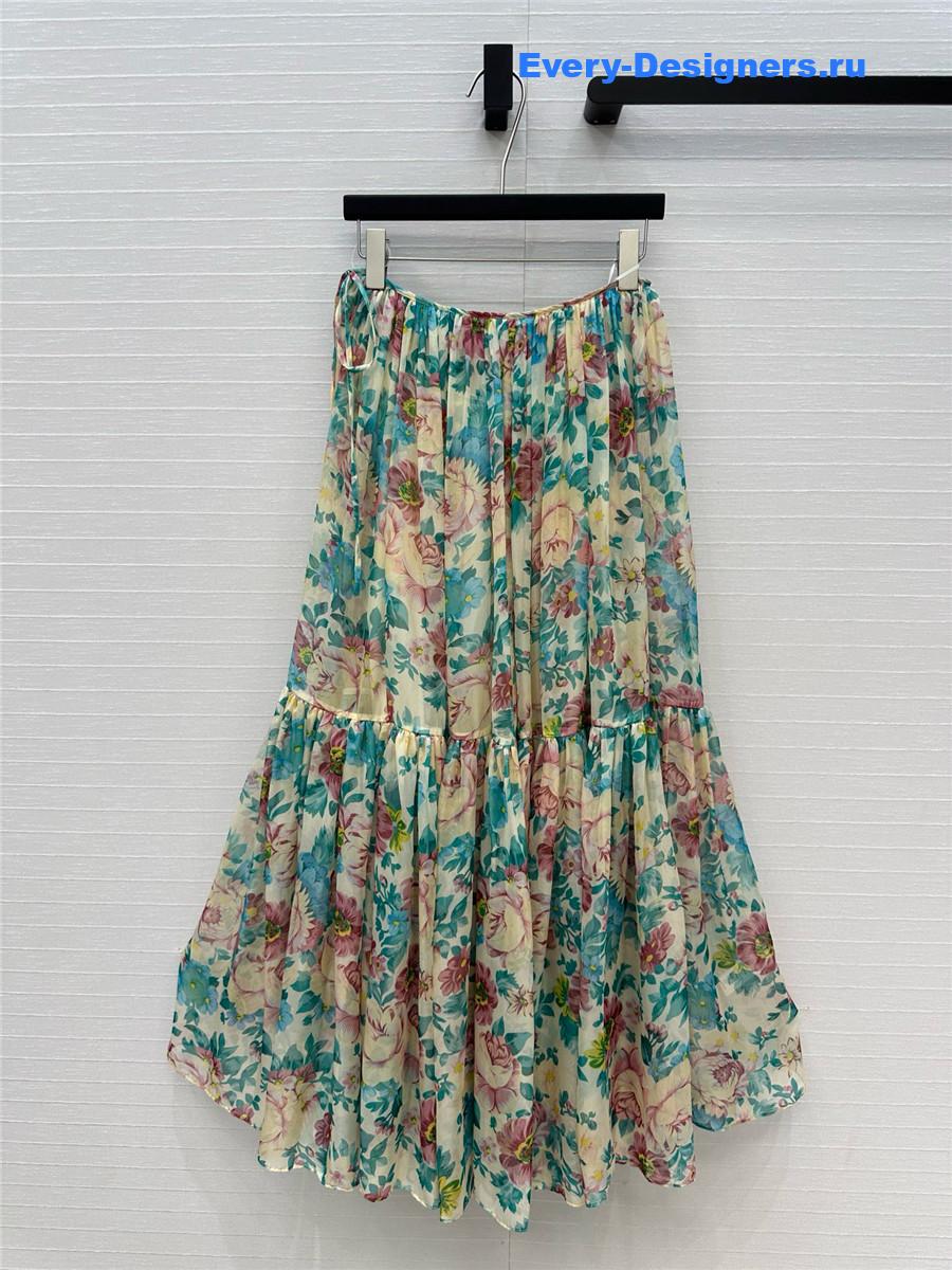 Chloé Silk Chiffon Maxi Skirt