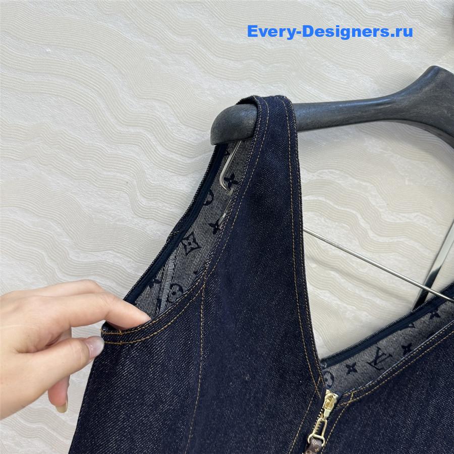 l0vis Vvtt0n denim crop top