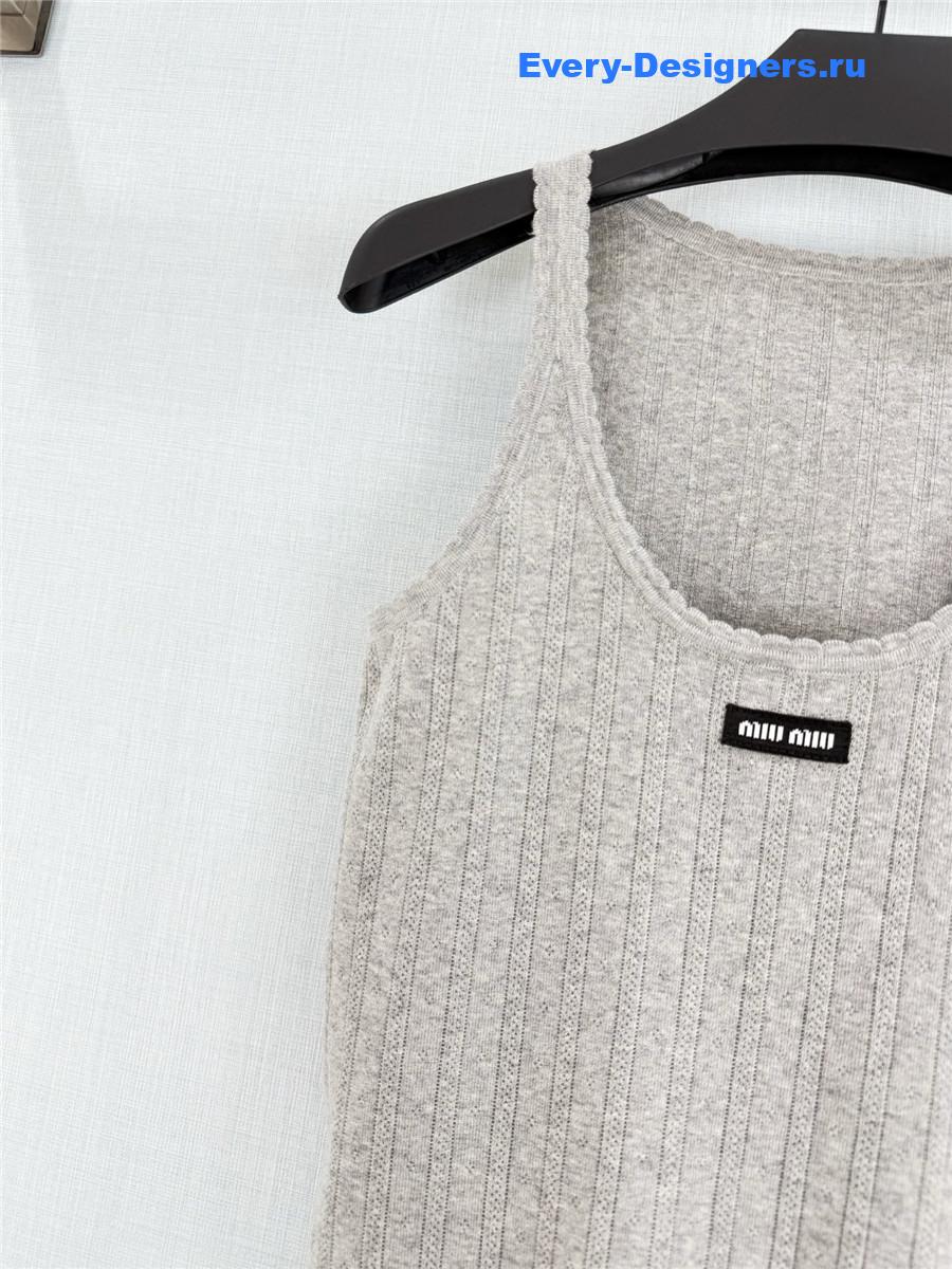 Miu Miu U-Neck Lace Knit Vest