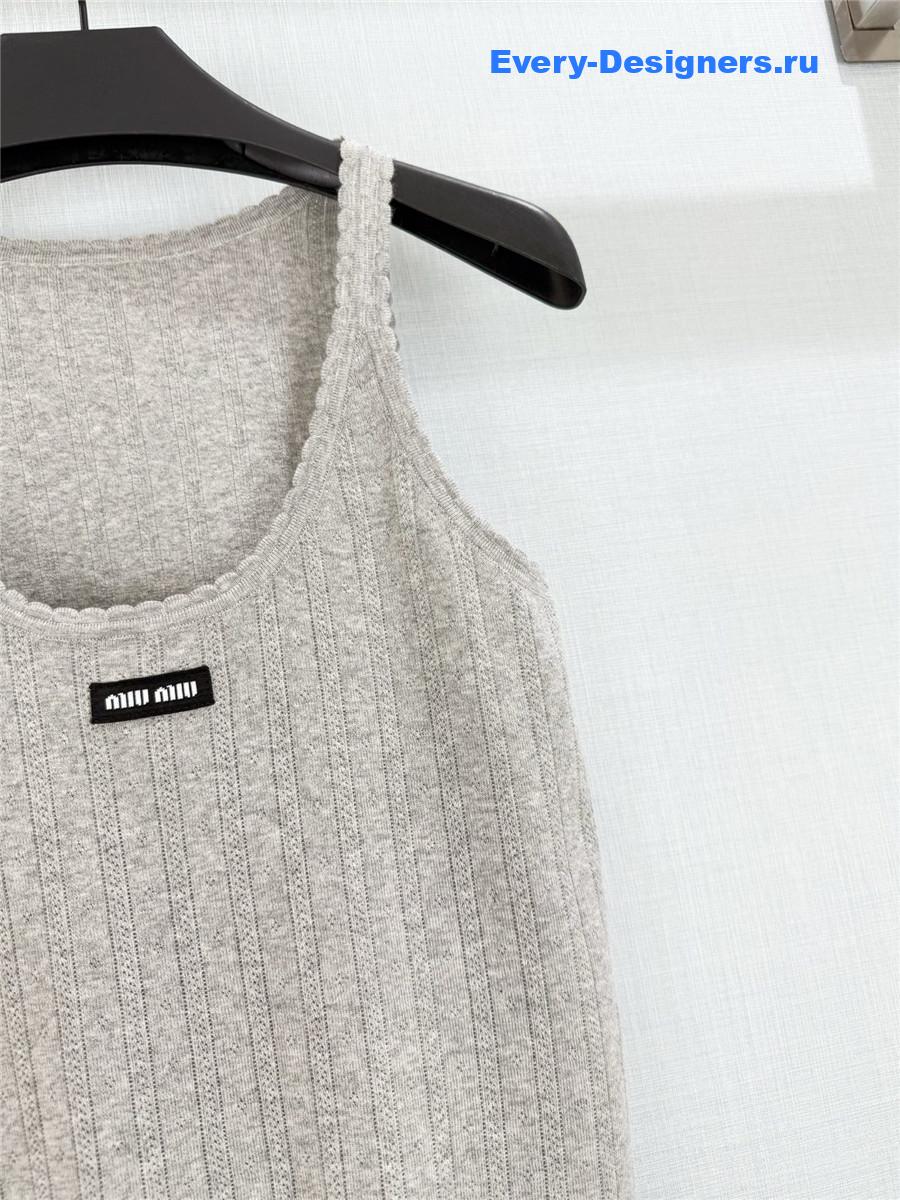 Miu Miu U-Neck Lace Knit Vest