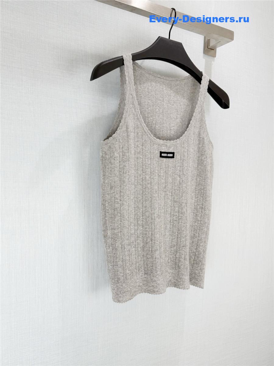 Miu Miu U-Neck Lace Knit Vest