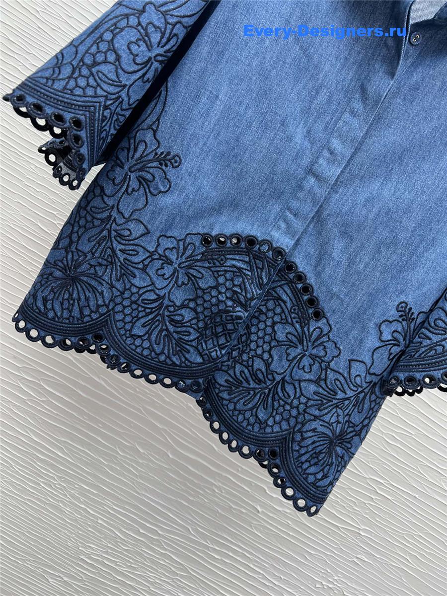 Zimm Coco Embroidered Denim Shirt