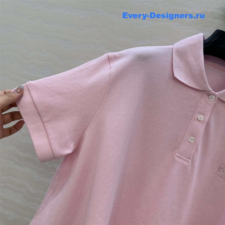 L0ew* pink cotton polo shirt