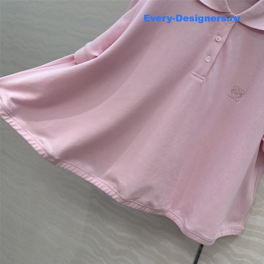 L0ew* pink cotton polo shirt