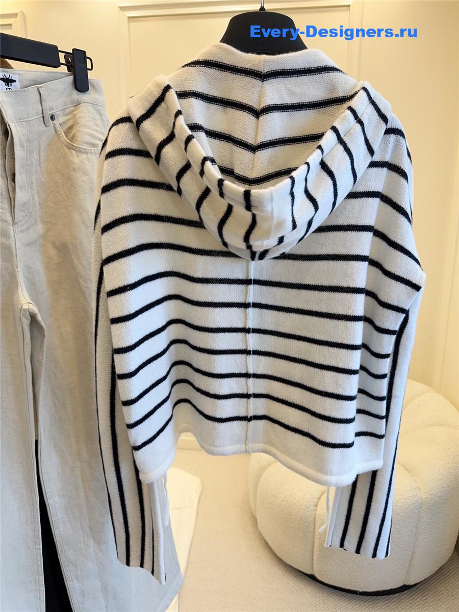 D10r striped wool cardigan