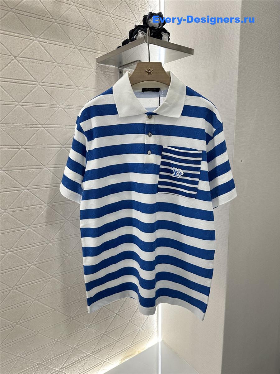 l0vis Vvtt0n monogram striped polo shirt
