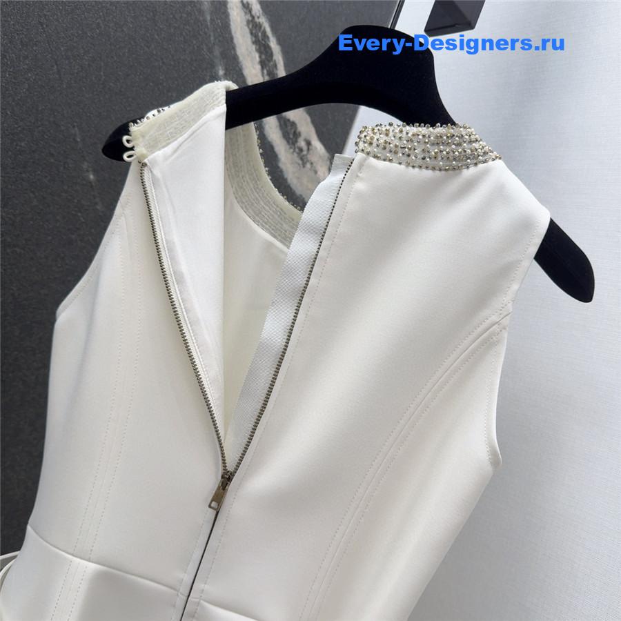 D10r cd beaded white dress