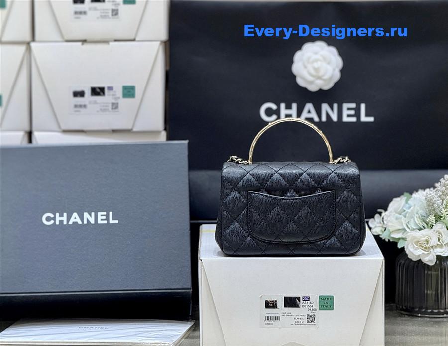 Ch**el black shiny clutch