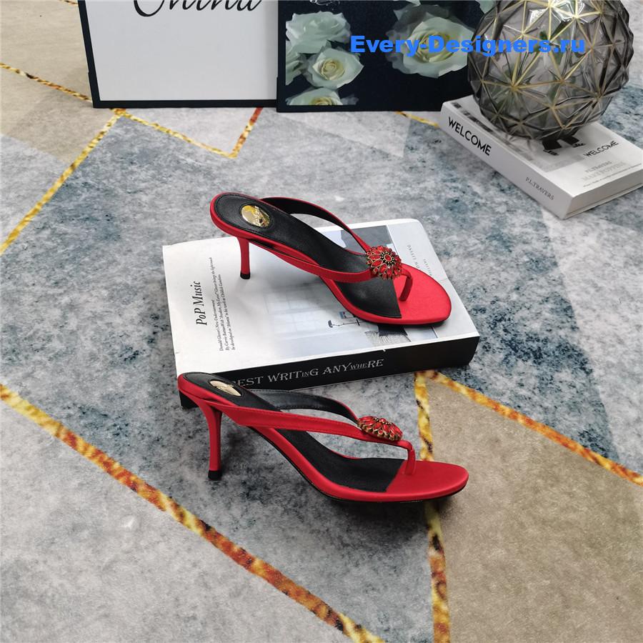 Sa1nt Lau*nt rhinestone slippers