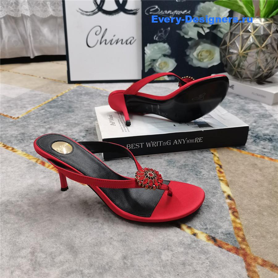 Sa1nt Lau*nt rhinestone slippers