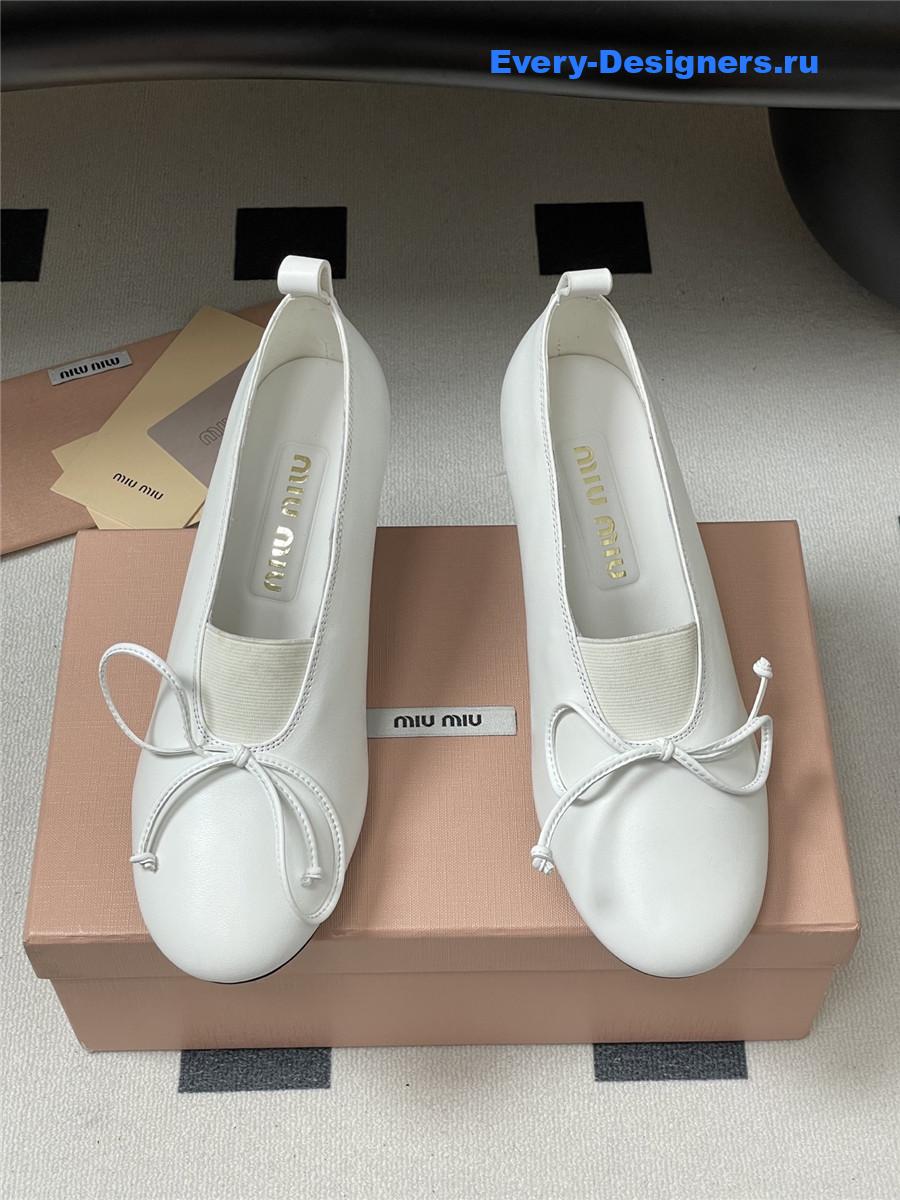 Miu Miu White Mary Jane Pumps