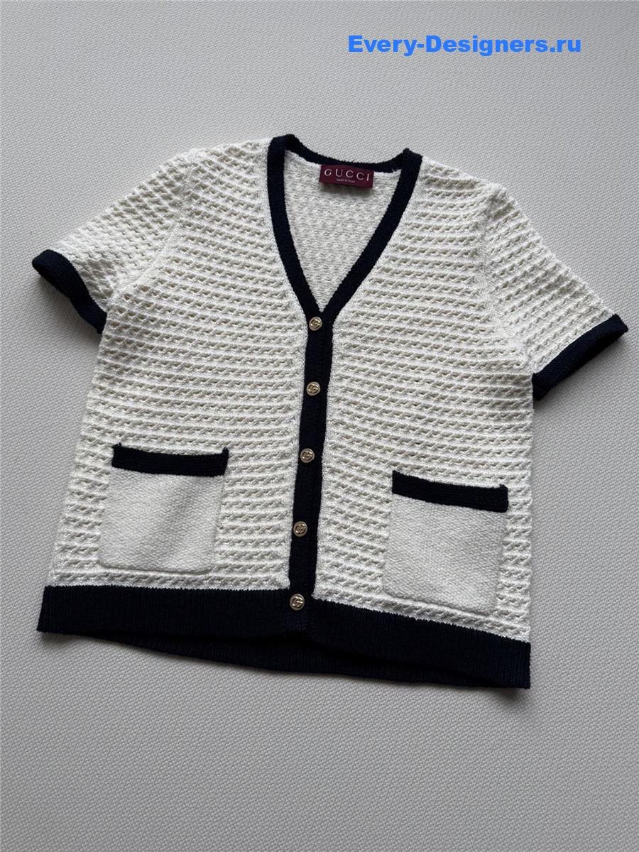 Gvc*1 fine cotton crochet cardigan