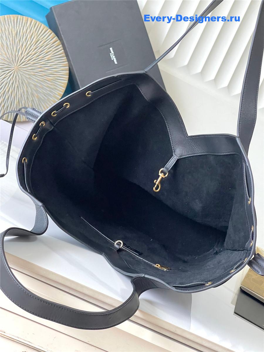 Sa1nt Lau*nt y large hobo in black leather