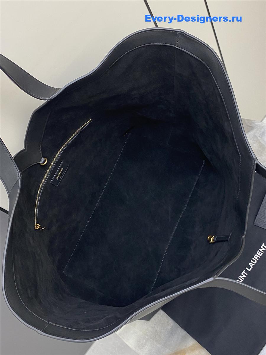 Sa1nt Lau*nt y leather tote in black