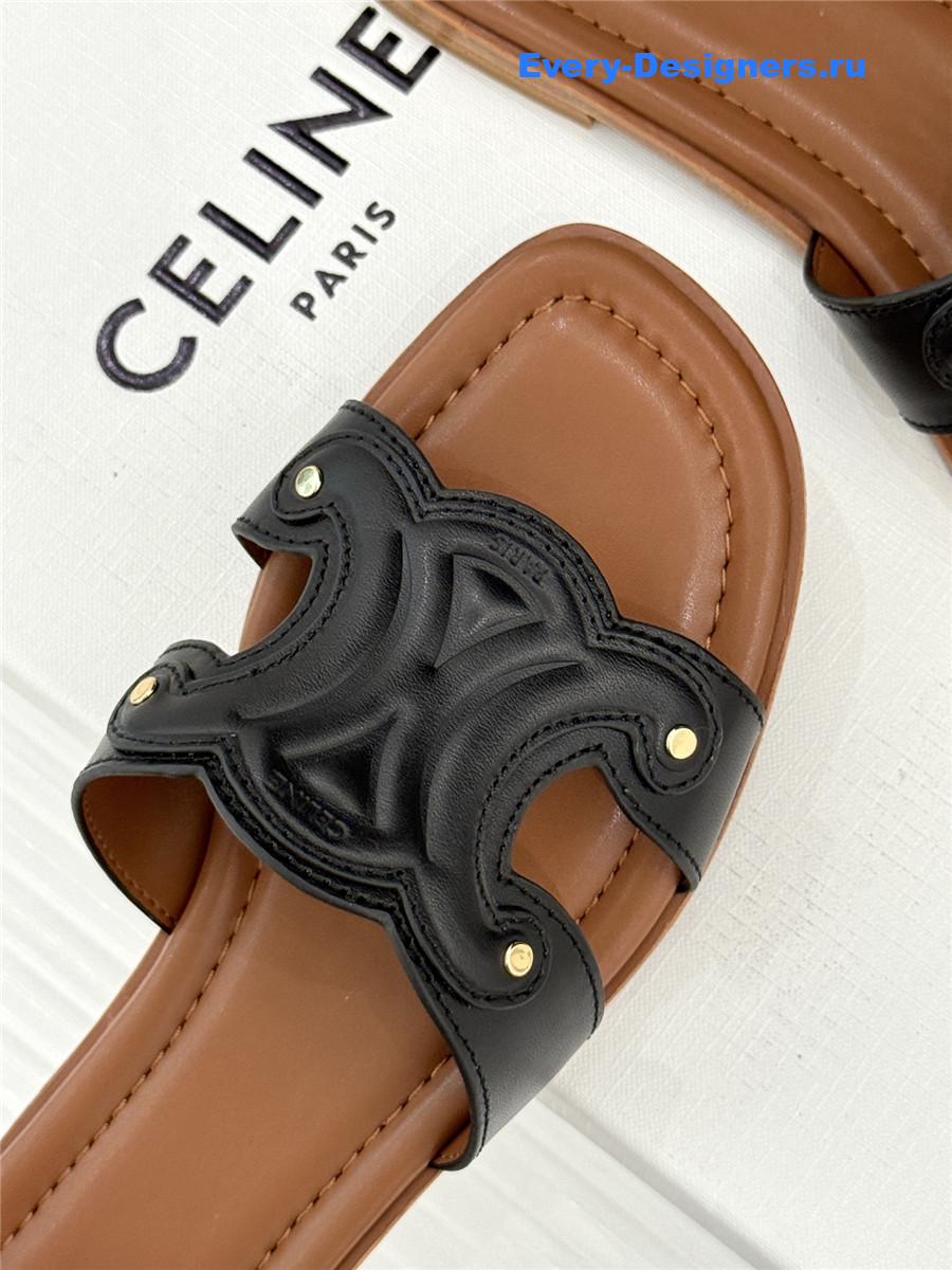 Ce1i*e triomphe leather mules in black