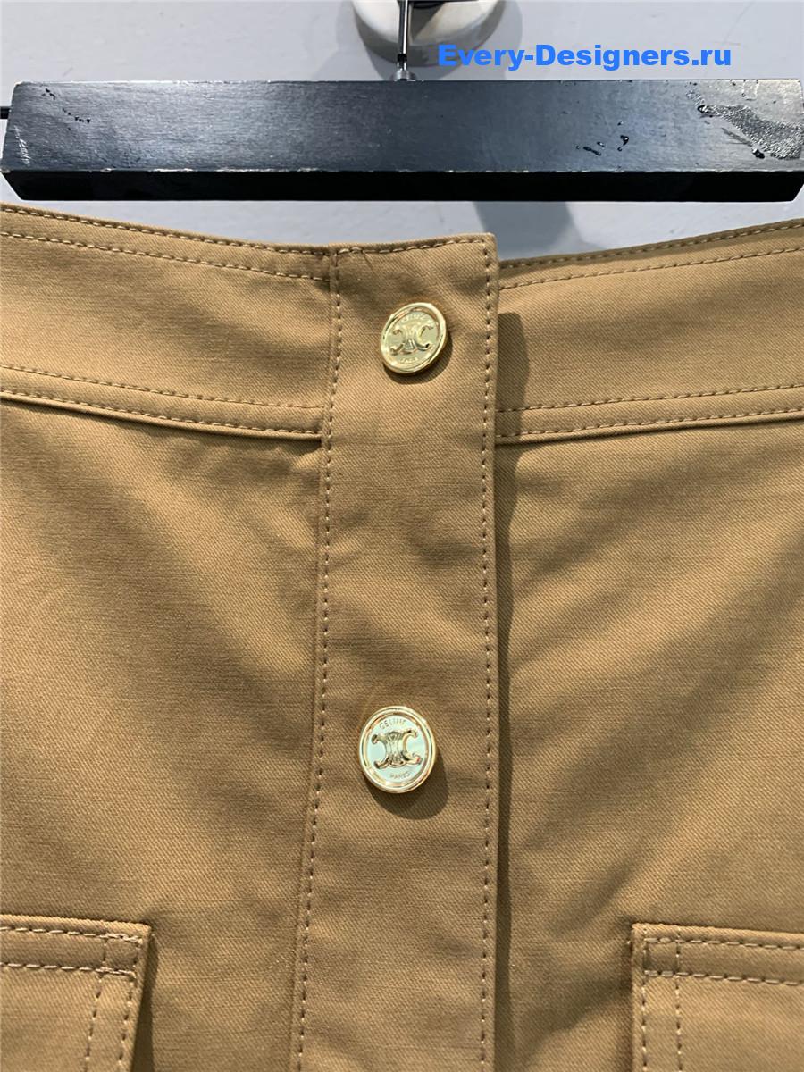 Ce1i*e cotton twill short skirt