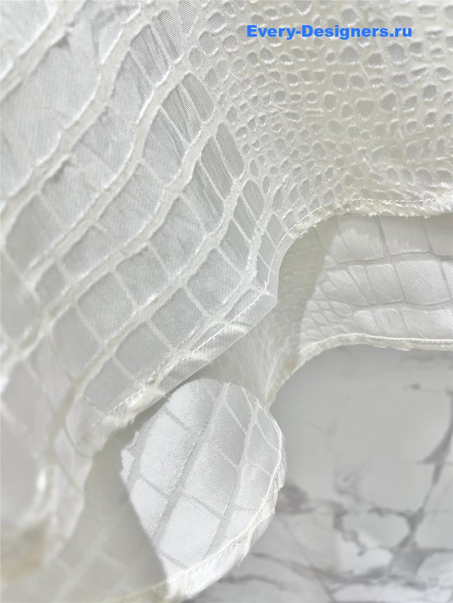 Ba1en*iaga crocodile shirt in white
