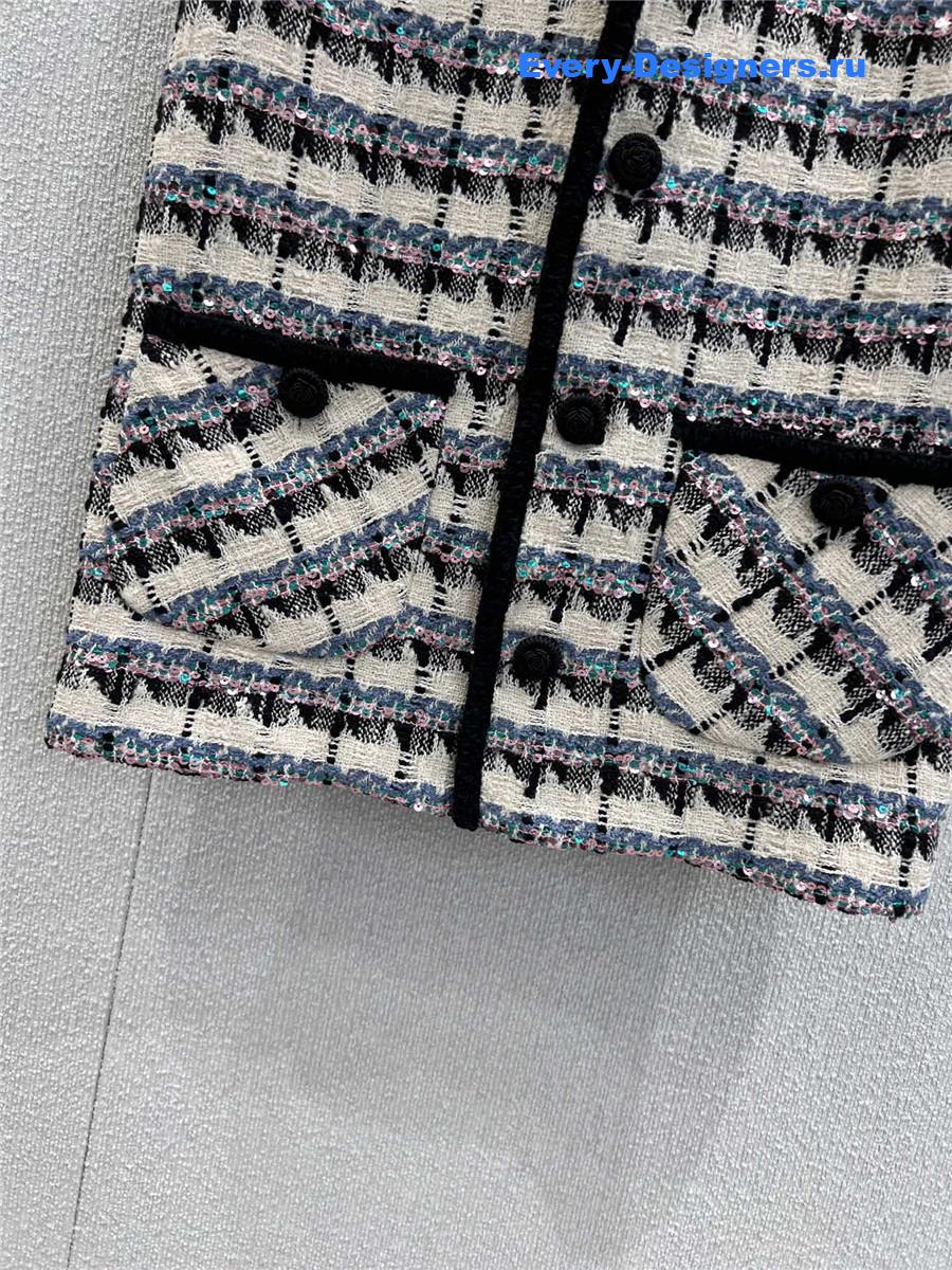 Va1e*ntin0 sequined tweed gilet