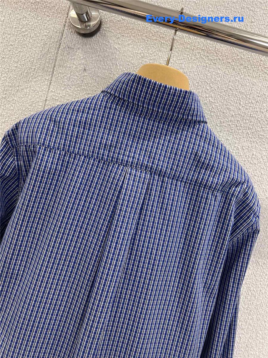 Miu Miu Sapphire Checked Shirt